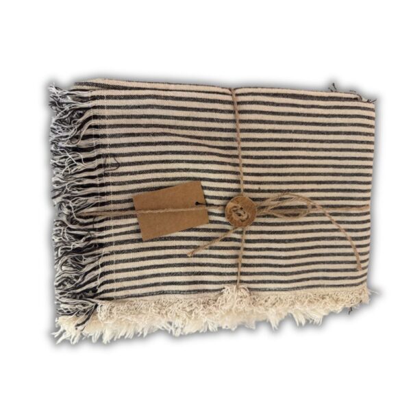 Dish Towels Woven Cotton w/ Stripes & Fringe