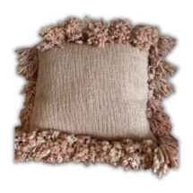 Pink Tassel Pillows w Zipper & Insert