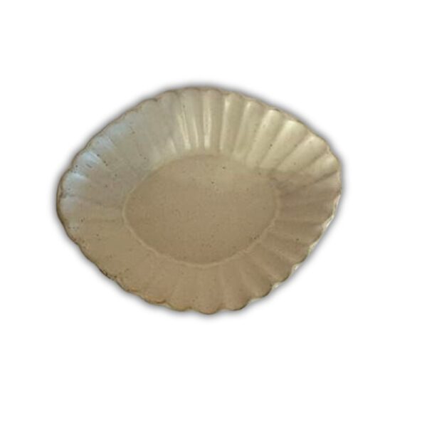 Scalloped Edge Stoneware Tray